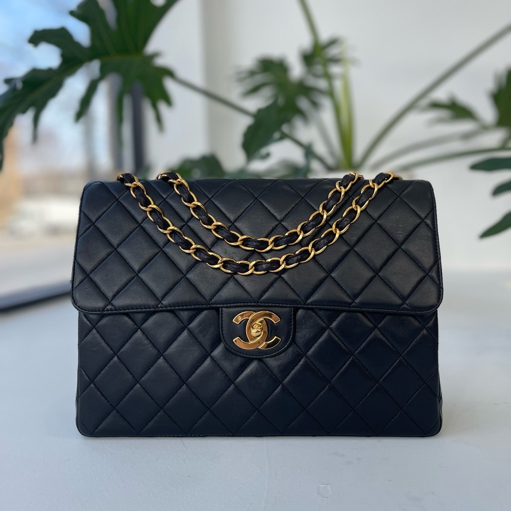 Chanel Vintage Jumbo Black 24k Ghw bag